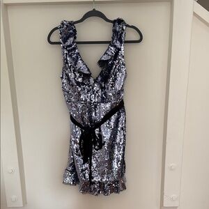 Free People Black Velvet Dress